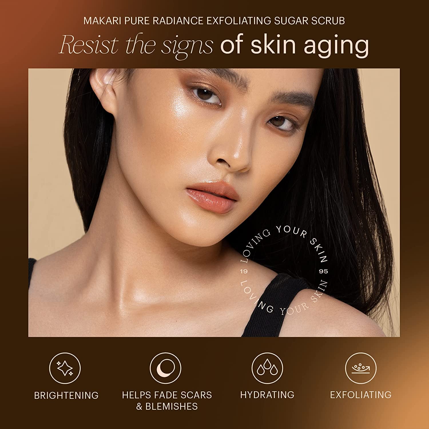 Makari Pure Radiance Exfoliating Face Scrub (5.92 fl oz) | Exfoliating Body Scrub | Skin Care Hand and Body Exfoliator with Papaya, Pineapple and Pomegranate Exfoliant